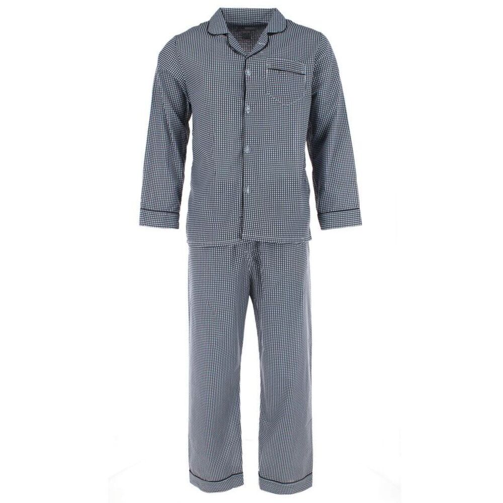 Ten West Apparel Men's Long Sleeve Long Pant Pajama Set